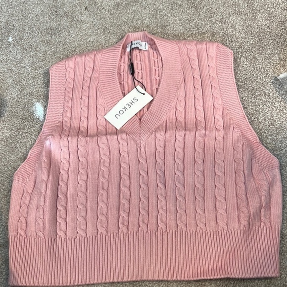 Shekou pink sweater vest size 2XS  new